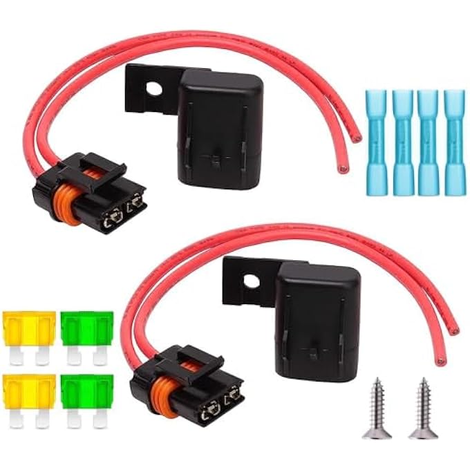 KASTWAVE Inline Fuse Holder Ip67 Waterproof 12Awg Gauge Wiring Harness AtcAto 20A30A Blade Fuse Holder For Heavy Duty Bus Power System Marine Vehicle2 Pack - Image 1