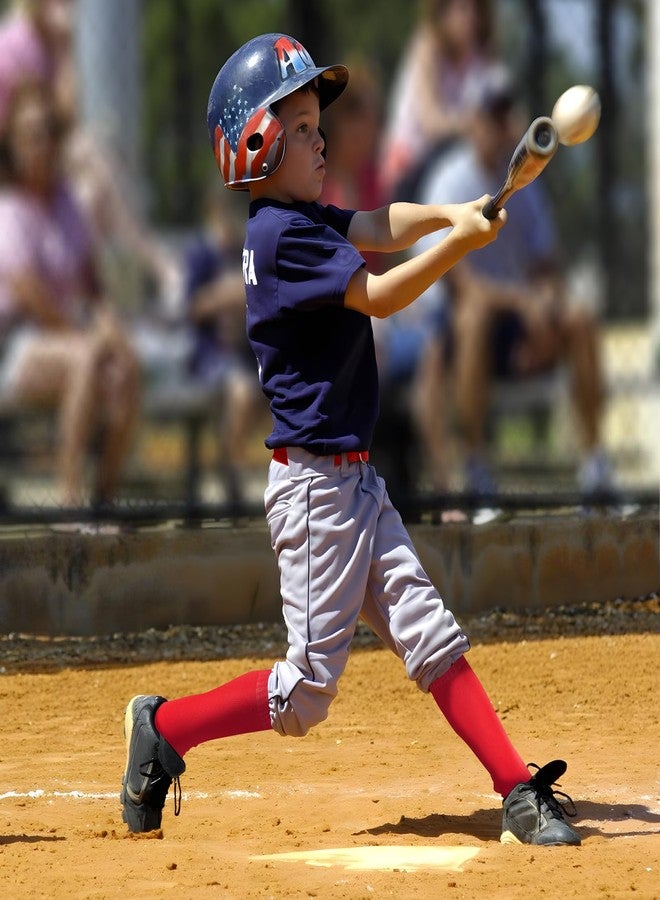 Regilt 3 Pairs Kids Youth Baseball Socks Cushioned Soccer Football Softball Socks for Boys Girls (US, Alpha, Medium, Regular, Regular, Red) - Image 2