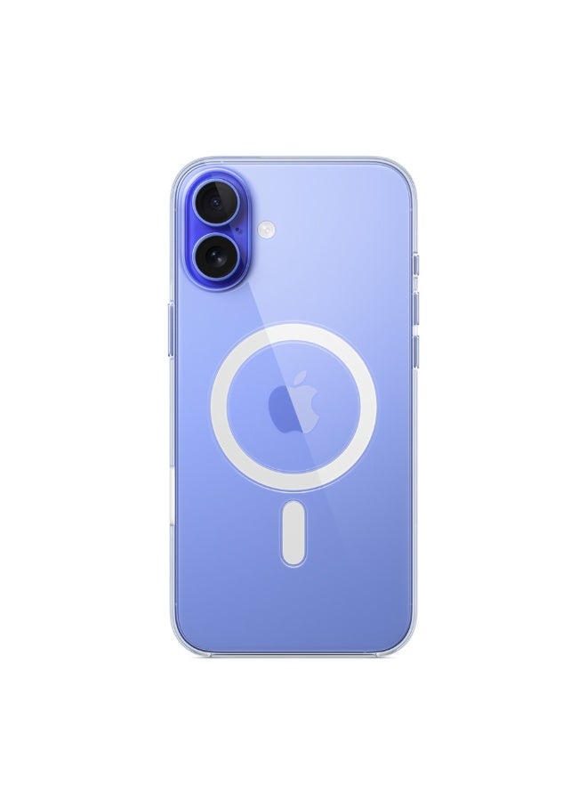 AKSESORY iPhone 16 Magnetic Clear Case 6.1 inch - Slim Transparent Shockproof Protective Cover, with Wireless Charging Support, Camera Control Ready, Soft Touch Grip, Lightweight Back Shell - Image 1