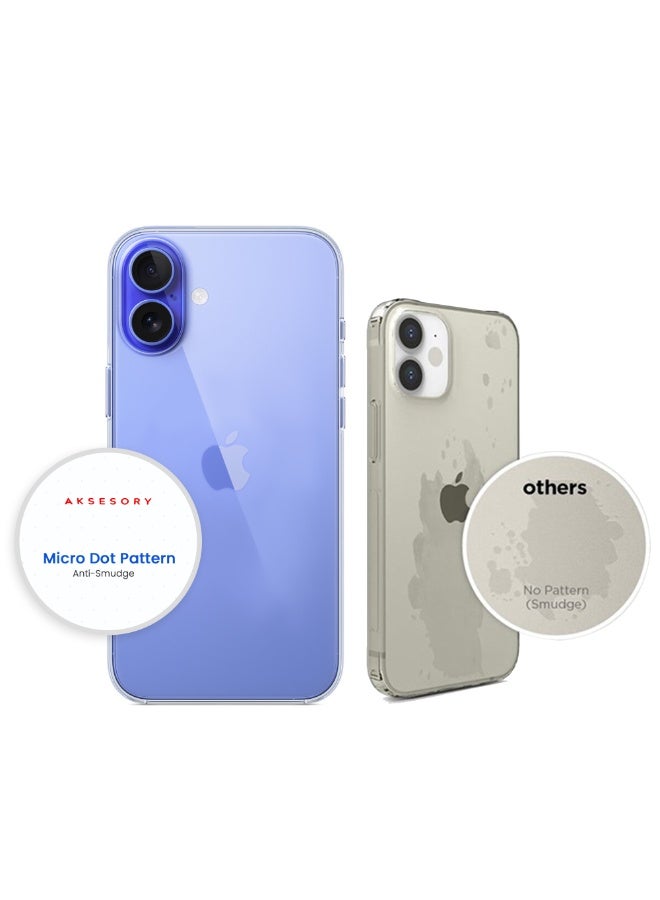 AKSESORY iPhone 16 Magnetic Clear Case 6.1 inch - Slim Transparent Shockproof Protective Cover, with Wireless Charging Support, Camera Control Ready, Soft Touch Grip, Lightweight Back Shell - Image 5