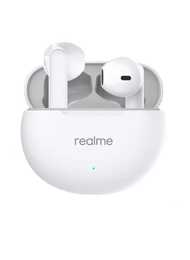 realme New Buds T01 True Wireless Earphones AI Noise Reduction TWS Bluetooth 5.4 IPX5 Waterproof 28H Battery Life Earphones -White