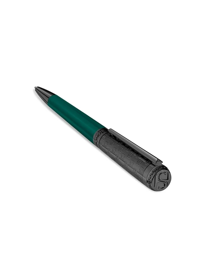 Saint Honore Paris Gunmetal and Green Stainless Steel Pen for Men