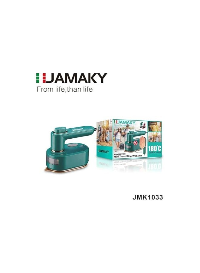 Jamaky Italy جهاز كي  جافة ورطبة صغيرة للسفر و الرحلات من جاماكي، 180 درجة مئوية للملابس بقدرة 40 واط محمولة باليد للاستخدام الجاف والرطب 1016 - JMK - ايطالي - Image 1