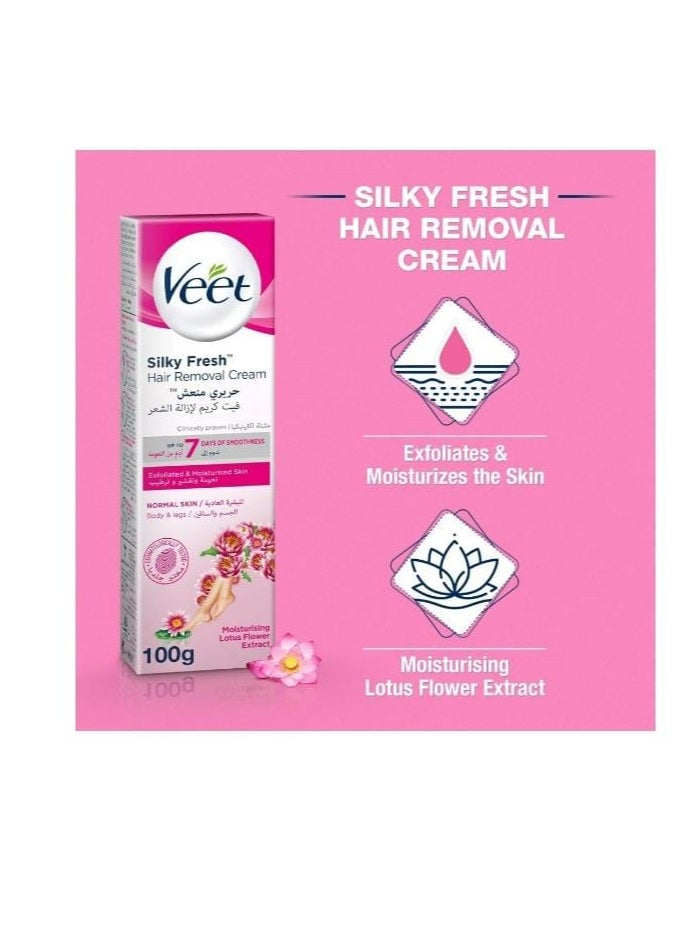Veet - Two Pieces of Veet Hair Removal Cream for Body and Legs, 2 x 100 ml - Image 1