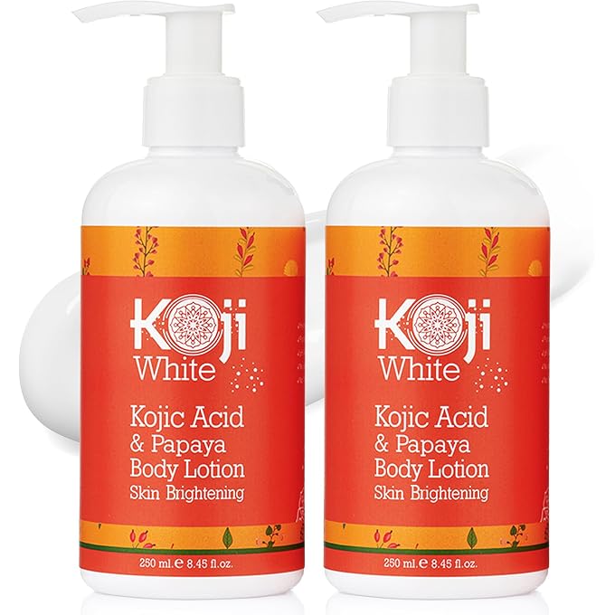 koji white Kojic Acid & Papaya Body Lotion, Women Gift Sets for Skin Brightening, Nourishing, Skin Radiance, Rejuvenate Skin Cells, Quick Absorbing, Vegan, Not Tested on Animals, 8.45 Fl Oz (2Bottles) - Image 1