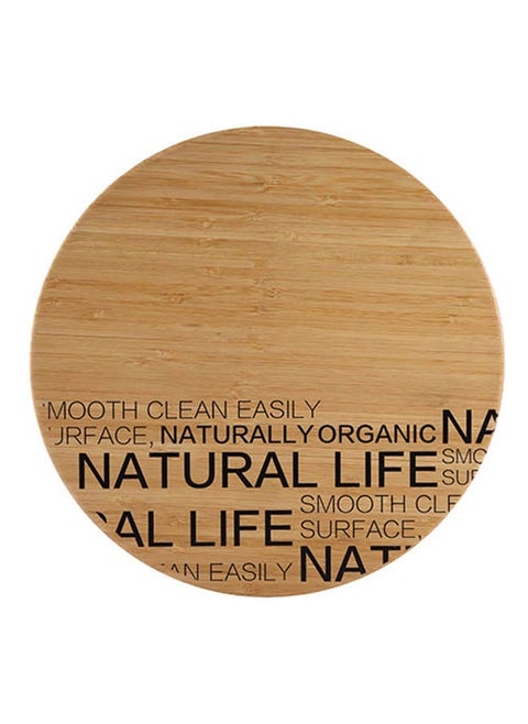 NATURAL ROUND BAMBOO CUTTING BOARD 30CM
