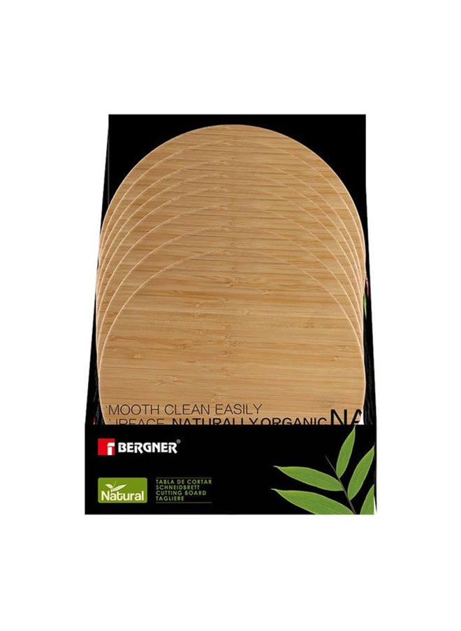 BERGNER - NATURAL ROUND BAMBOO CUTTING BOARD 30CM - Image 1