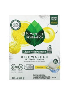 Seventh Generation Seventh Generation, Dishwasher Detergent Packs, Lemon Scent, 20 Packs, 10.5 oz (300 g)  - Image 1