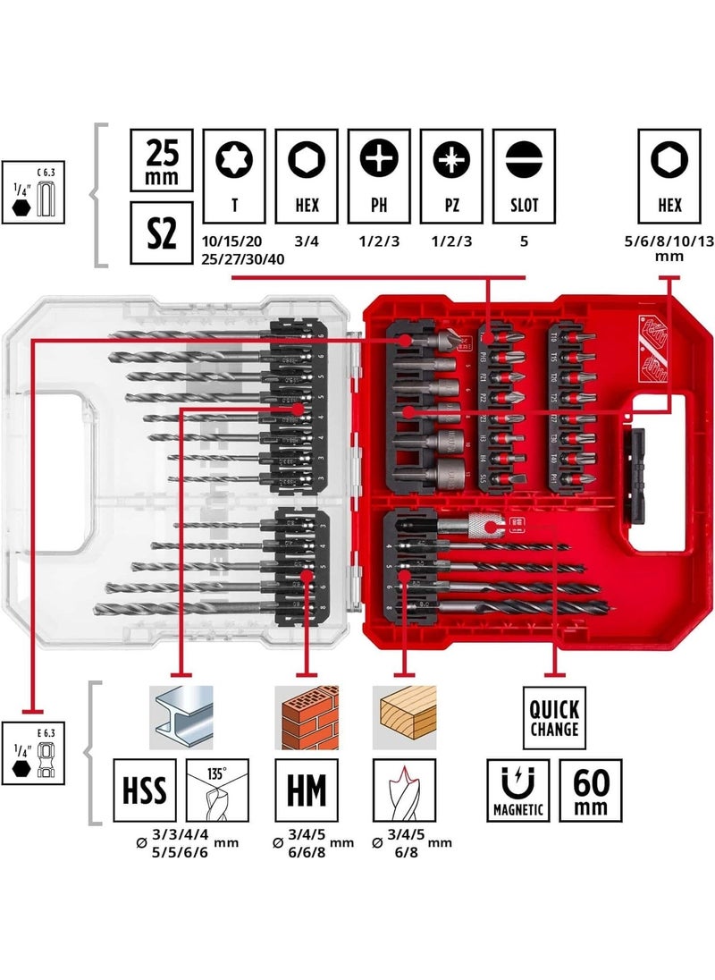 Einhell - L-Case 40-Piece Bits and Drill Set 109053 - Image 1