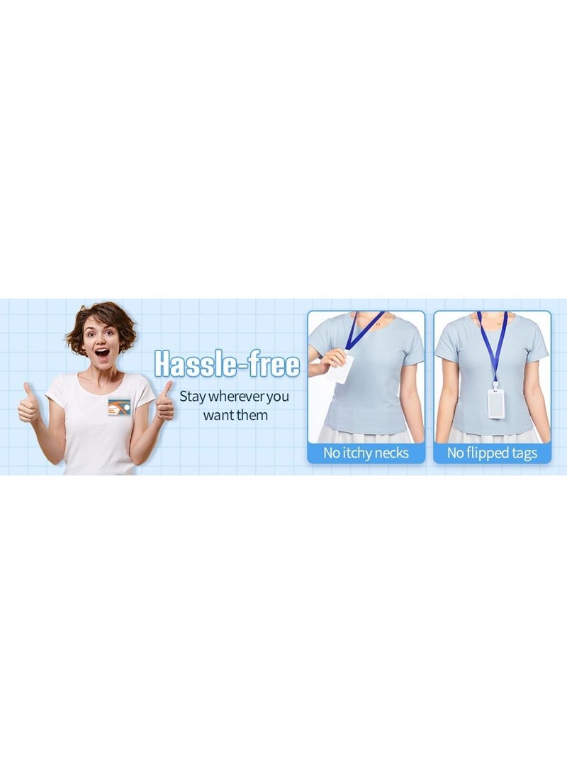 MARKQ [Pack of 10] Clear Plastic Card Holder [9.8 x 8 cm] - Horizontal ID Badge Holder for office employees and students - Sealable and Waterproof  - Image 5