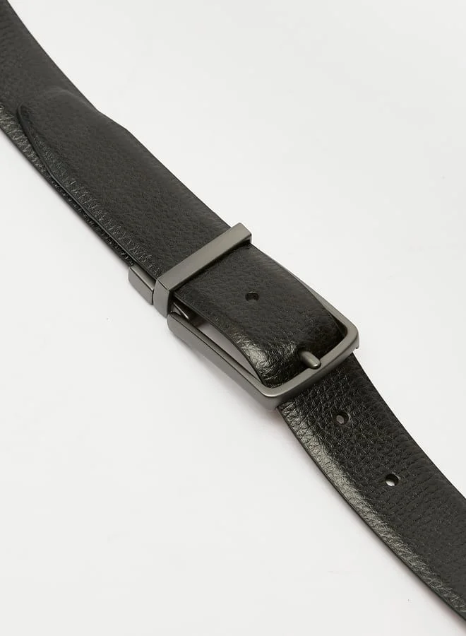 DUCHINI Men's Solid Waist Belt with Pin Buckle Closure