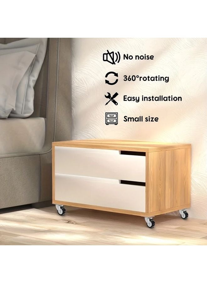 2 Inches Red Heavy Duty Casters 4pcs With 2 Brake Swivel Wheels 360 Degree Silent Rotation - Image 5