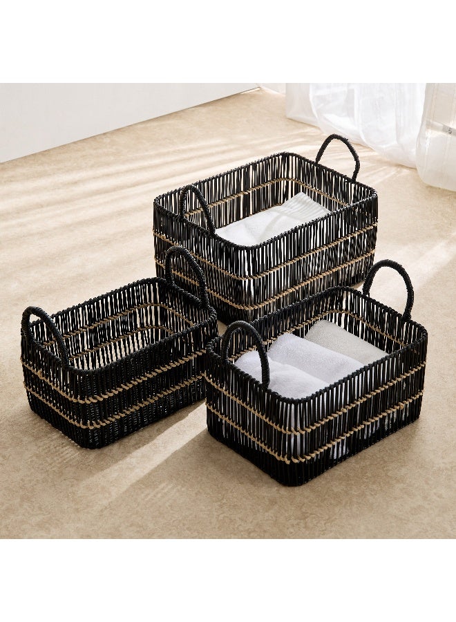 Home Box Ebony Storage Baskets - Set of 3 - Image 1