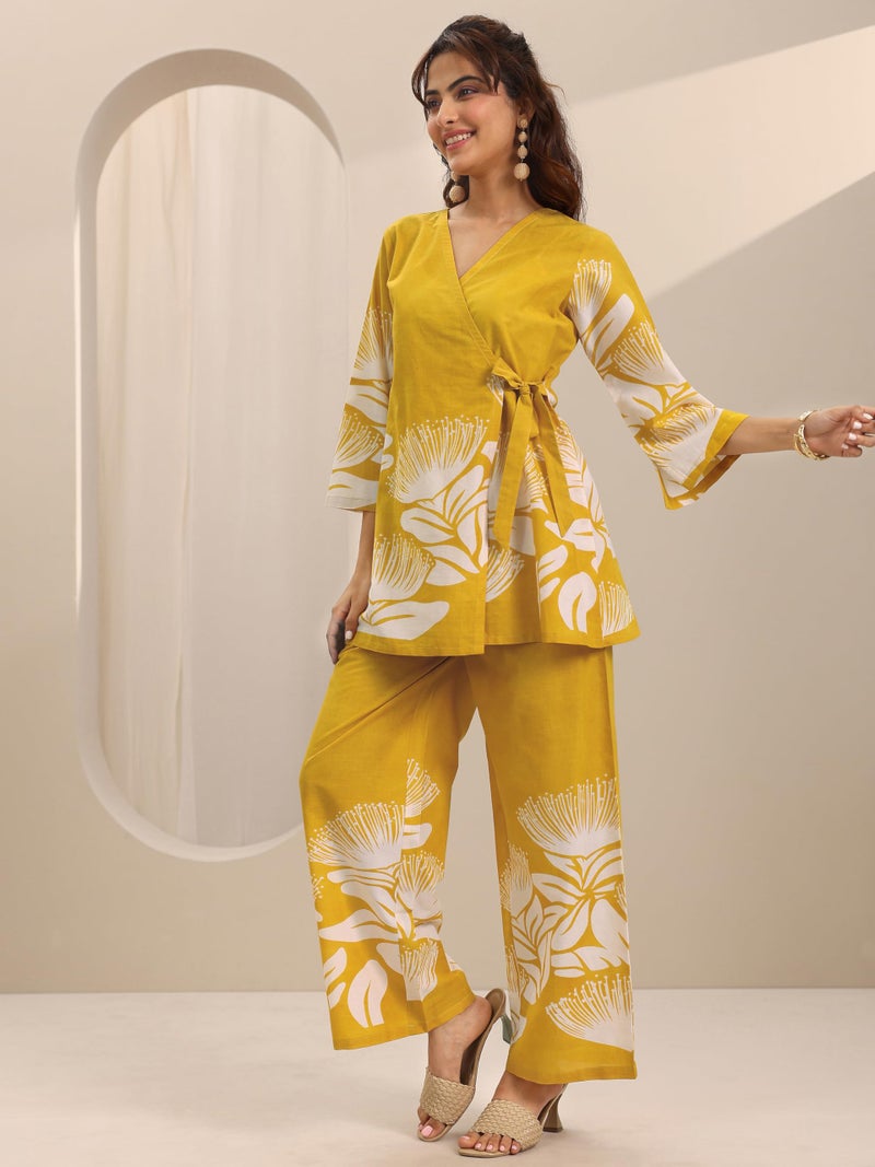 Libas Yellow Printed Cotton Co (Ords Co (ords set for Women (400633HS) - Image 3