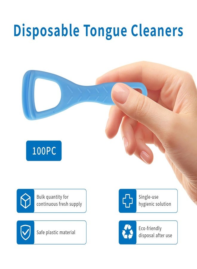 DanTicy Tongue Cleaner, Tongue Scraper, Disposable, Plastic Scraper, Clean Tongue, Promote Fresh Breath, Includes Safe Fold- Back Tooth Pick, 100 Count - Image 5