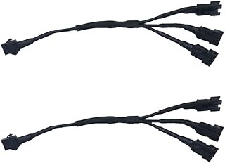NBWDY NBWDY 2Pcs 19cm Extension Cable Wire Cord Set 3 Way Splitter Y Cable for LED motorcycle Light Multi-color Neon Strip (2  - Image 1