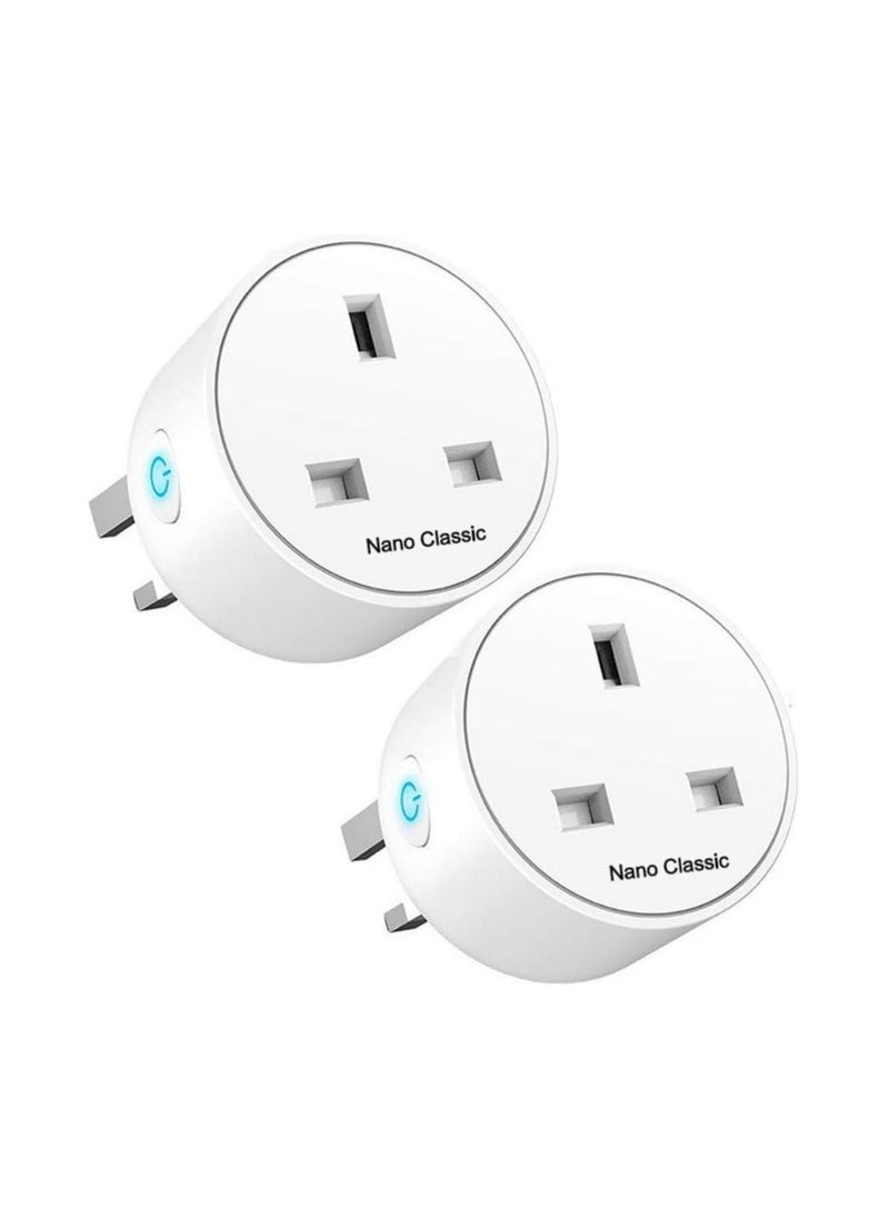 Nano Classic - Nano Classic Wifi Smart Plug (2 Pcs in1 Pack) iOS Android App Remote compatible with Alexa, Google Home, IFTTT Control for home automation (2 Pcs in1 Pack) - Image 1