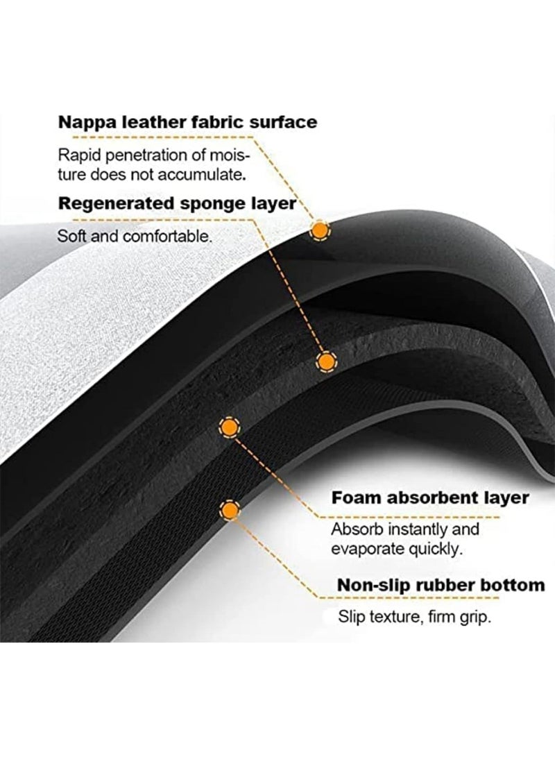أورافلي سجادة أرضية حمام سريعة الجفاف ومضادة للانزلاق، سجادة أرضية ناعمة فائقة الامتصاص من طين الدياتوم، سجادة قوية سريعة الجفاف، سهلة التنظيف (50 * 80 سم) - Image 4