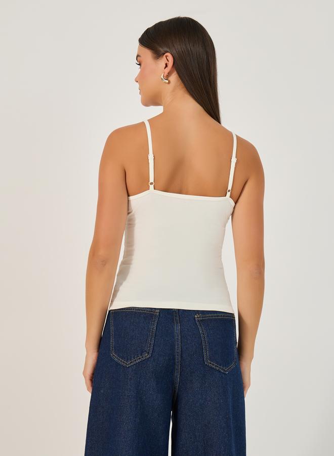 Styli Styli Strappy Scoop Neck Cropped Tank  - Image 5