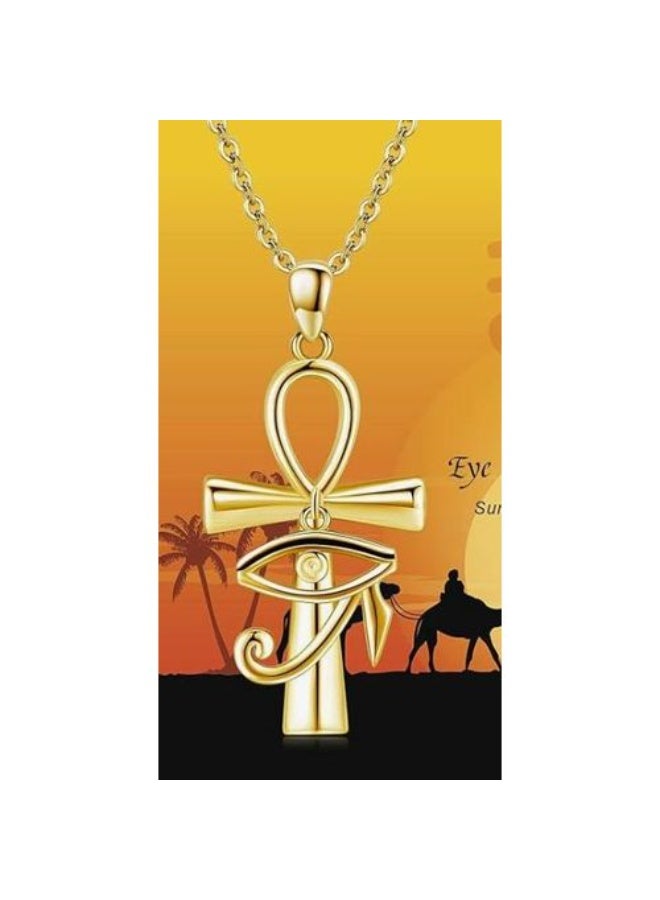 Luxuria Eye of Horus Ankh pendant plated with 18-karat gold - Image 2