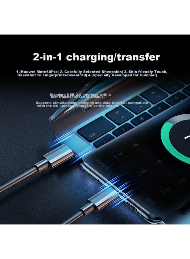 CangHua Compatible With Samsung Data Cable, Dual-ended Type-c 3a Charging Cable, Super Fast Charging, For W23/z Fold4/s24/s23/s22/fe/s10/note20/ultra, 2 Meters - Image 5