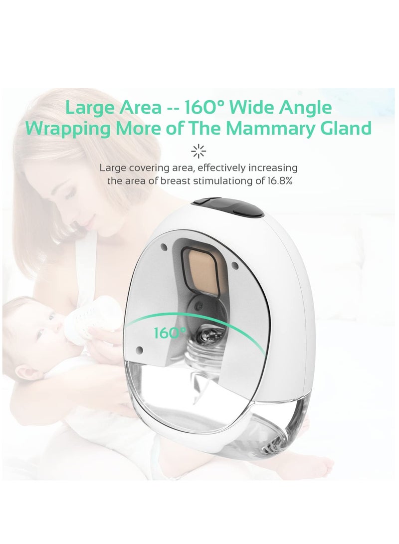 Excefore Wearable Breast Pump Hands Free, Portable Electric Double Breast Pump With 4 Modes And 9 Levels Adjustable Painless Strong Suction Power, LCD Display, Low Noise And Memory Function, 16-24mm, 1 Pack - Image 5