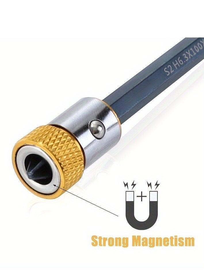 Generic - 3pcs Universal 1/4 Screwdriver Bit Magnetic Ring, Upgraded Magnetizer Screw Removable Suitable for Screwdriver and Electric Drill, Universal Magnetic Screw Ring Drill Bit Magnetizer Ring - Image 1