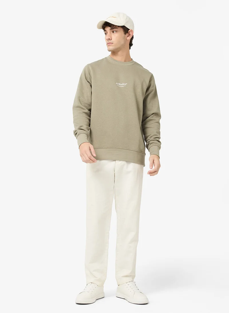 JACK & JONES  Logo Crew Neck Sweatshirt for Men | Best Price UAE