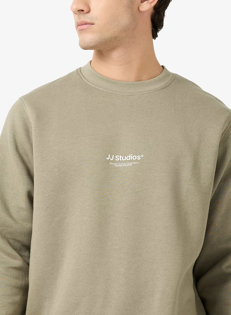 JACK & JONES  Logo Crew Neck Sweatshirt for Men | Best Price UAE