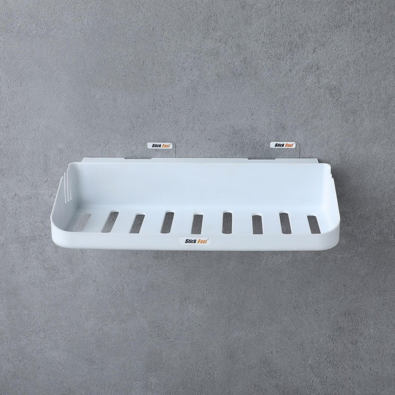 Sf - Stick Fast Self-Adhesive Bathroom Shelf - Designer Tray With 3M Sticker For Wall Mount -Multipurpose Kitchen & Bathroom Storage Organizer Tray Rack (Sf-Designer-Tray2-White) - Abs - Image 5