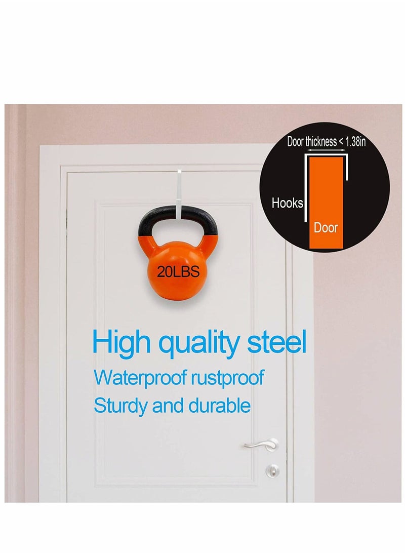 Y&D Over the Door Hook, 6 Pack Sturdy Metal Hook Fitting Two Sized Doors Hangers and The Hooks for Hanging Clothes Towels Coats More  - Image 5
