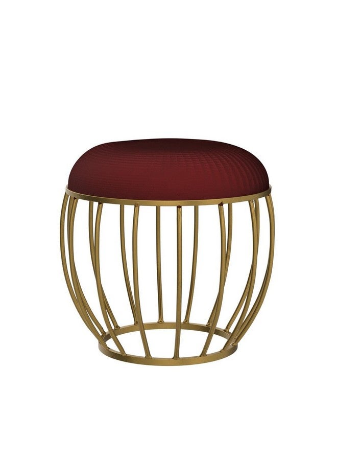nestroots nestroots Ottoman Stool for Living Room - Metallic Stools for Sitting, Bedroom Pouffes, Side Table | 16 Inch Height, Marron Cage Design | Stylish & Durable Footrest Stool for Home  - Image 4