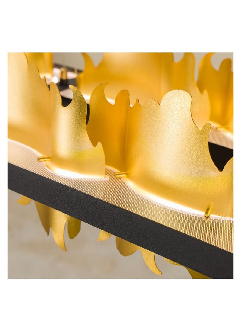 UCANDLE Modern golden chandelier from Youcandle, long oval black frame, modern ceiling lighting with multiple degrees of illumination, suitable for large councils, salons, reception rooms, bedrooms  - Image 5