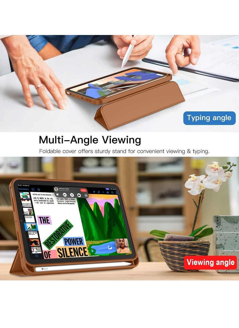 ELTRAZONE NEW Smart Case with Pencil Holder for iPad Mini 6 - Trifold Stand, Soft TPU Back, Auto Wake/Sleep, Dust Proof, Anti-Fingerprint, Heavy Duty Protection – Slim & Stylish Case for iPad Mini 6 - Image 3