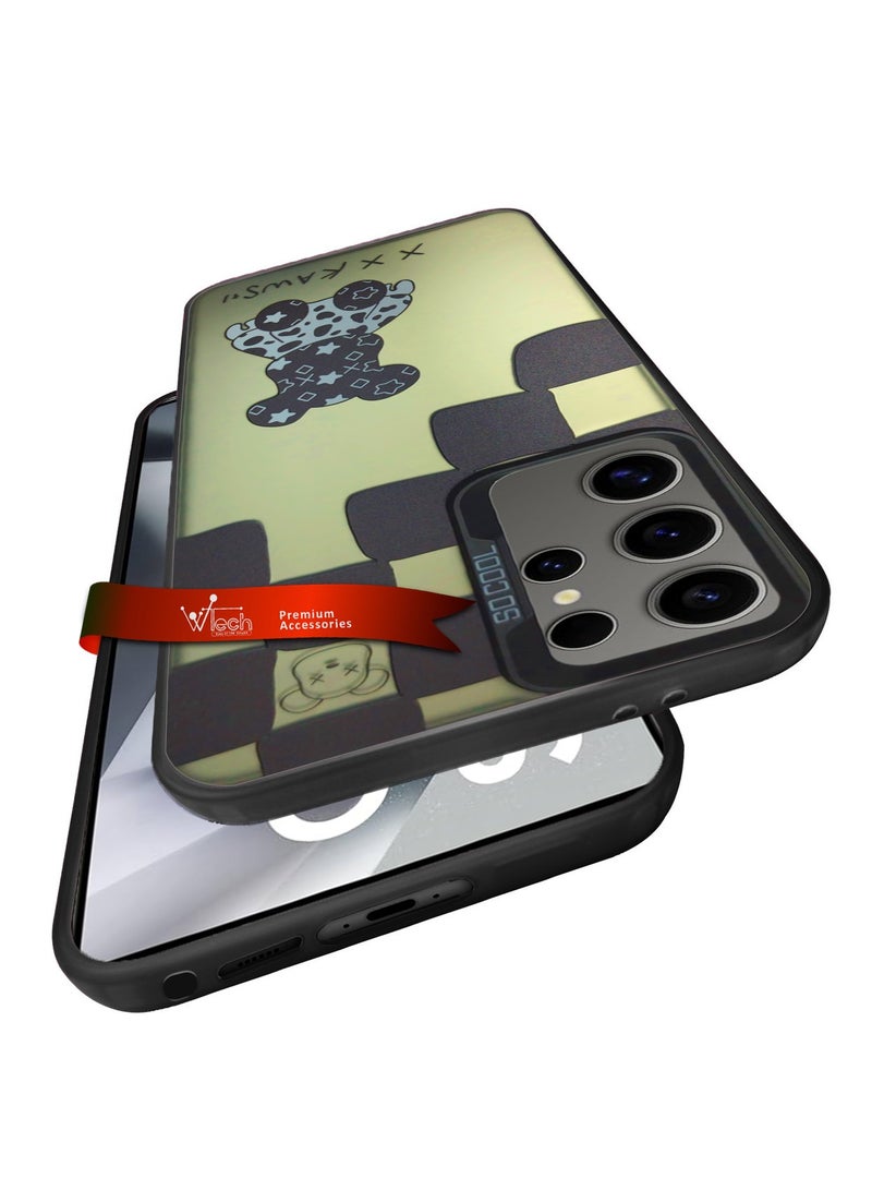 Wtech SO COOL Series Light Refrative Silicone Protective Raised Camera Lips Bazel Case Cover For Samsung Galaxy S24 Ultra 5G 2024 Gold/Black/White - Image 1