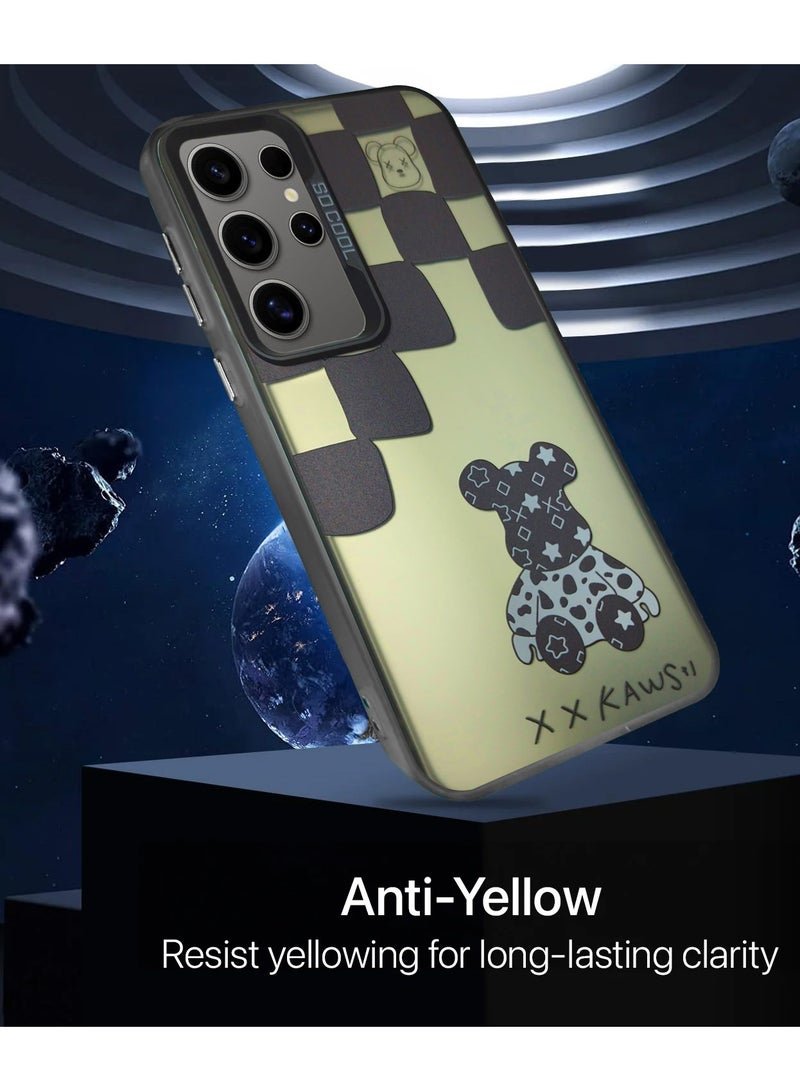 Wtech SO COOL Series Light Refrative Silicone Protective Raised Camera Lips Bazel Case Cover For Samsung Galaxy S24 Ultra 5G 2024 Gold/Black/White - Image 3