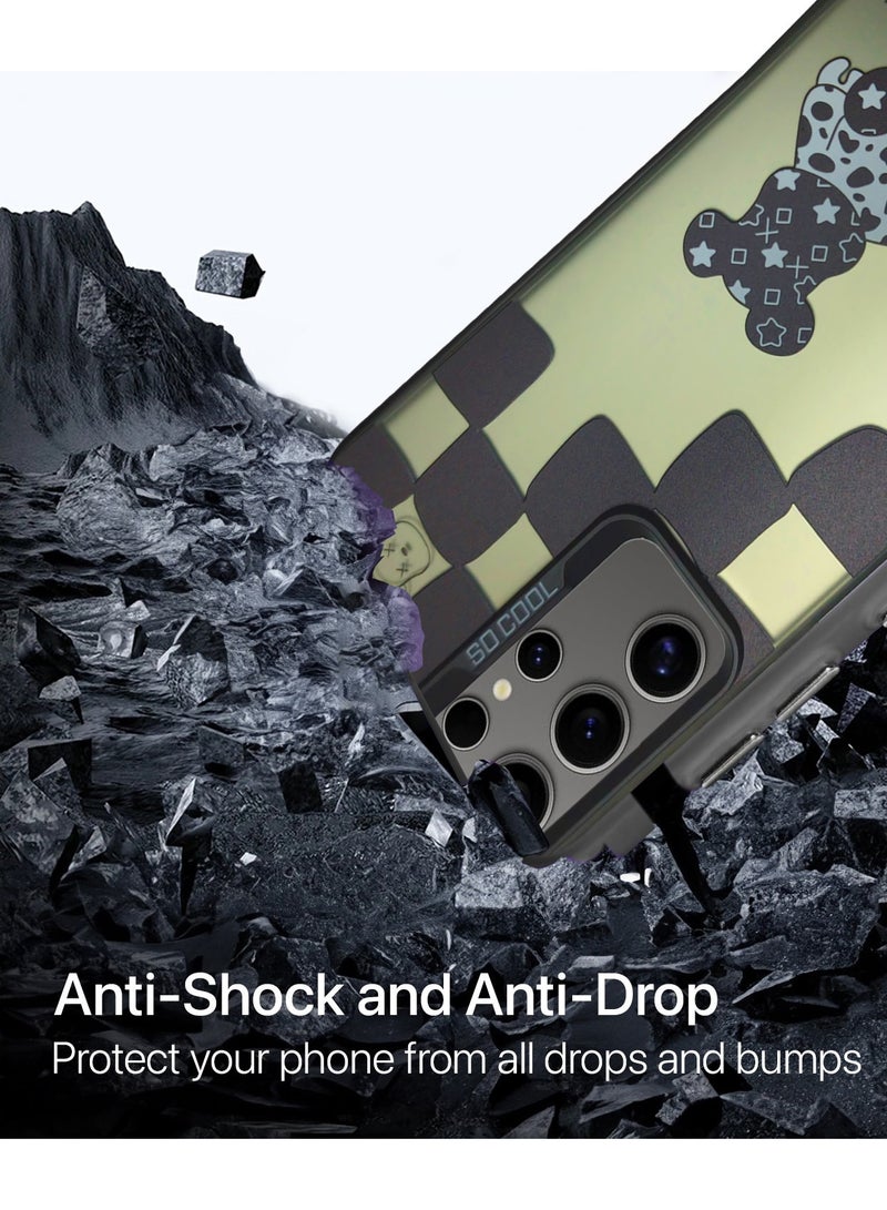 Wtech SO COOL Series Light Refrative Silicone Protective Raised Camera Lips Bazel Case Cover For Samsung Galaxy S24 Ultra 5G 2024 Gold/Black/White - Image 5