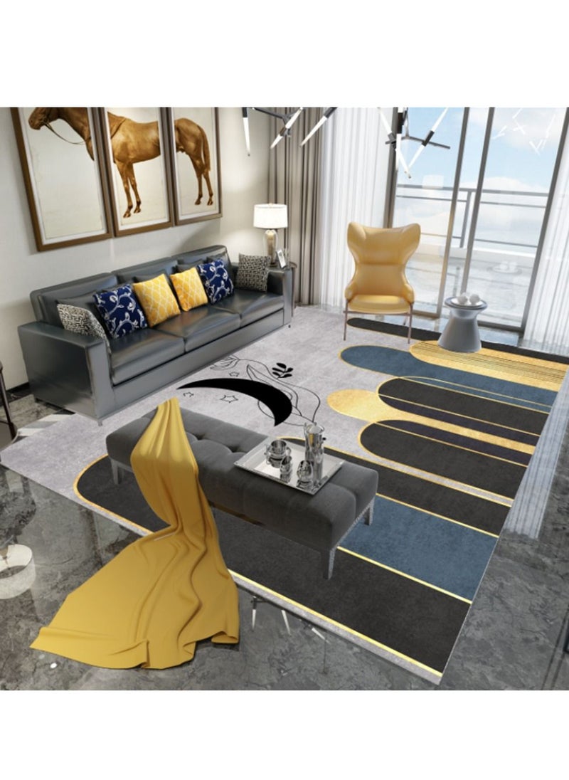 Sharpdo Area Rugs Modern Simple Short Pile Carpet Living Room Bedroom Rug Anti-slip Floor Carpet Home Decor 160 * 230CM  - Image 1
