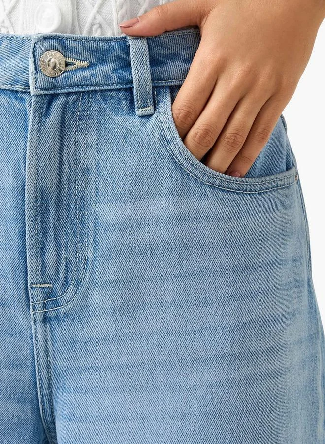 Splash FAV BLUE Turn-Up Hem Jeans for Women | Best Price UAE