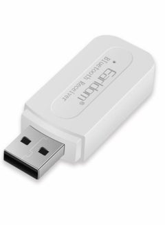 M22 USB Car u0026 Home Stereo Bluetooth Receiver 3.5mm – Wireless Music Streaming Adapter for Car, Home Audio, and Speakers (White)