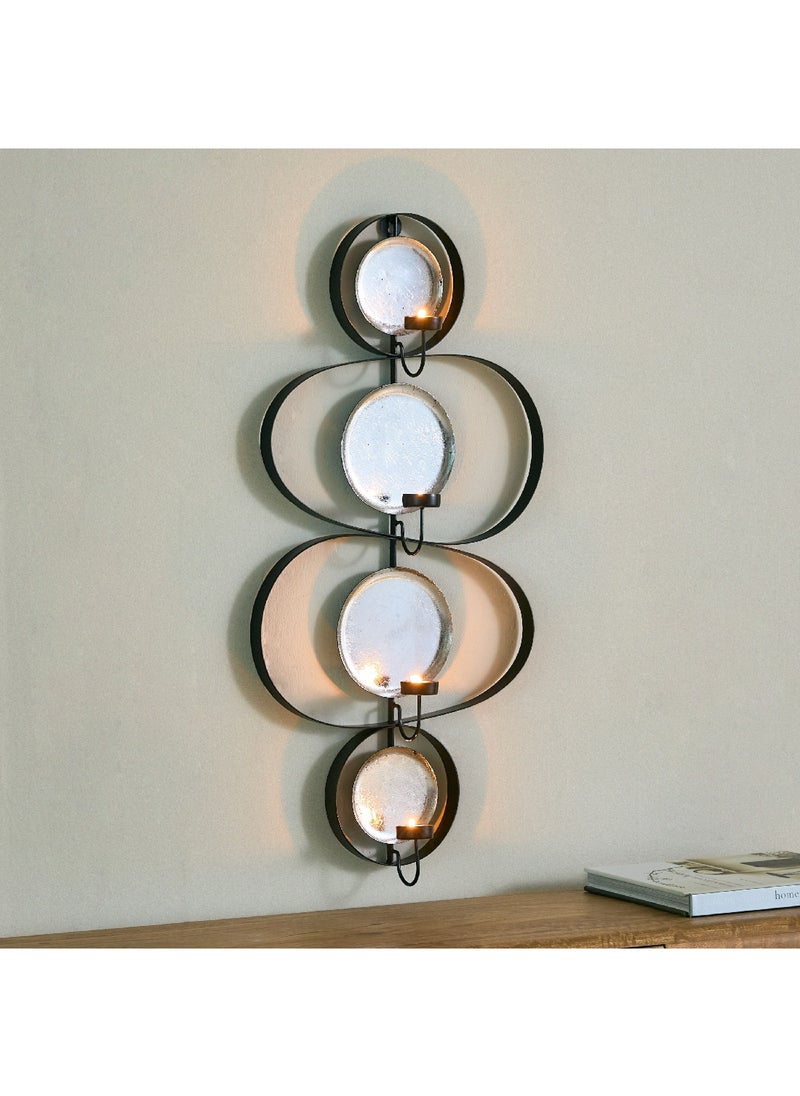Home Box Aron Metal 4 T-Light Wall Art 35.5 x 77 x 10 cm  - Image 1