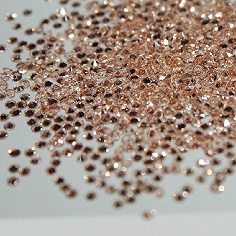 Minejin ماينجين فن الأظافر ميكرو رينستون 3D DIY جواهر كافيار صغيرة لتزيين علبة الهاتف كرات خلفية 1440 قطعة شامبانيا مع صينية