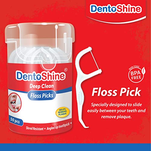 DentoShine Deep Clean Floss Picks - 50 ct CAN (Pack of 3) - Image 2