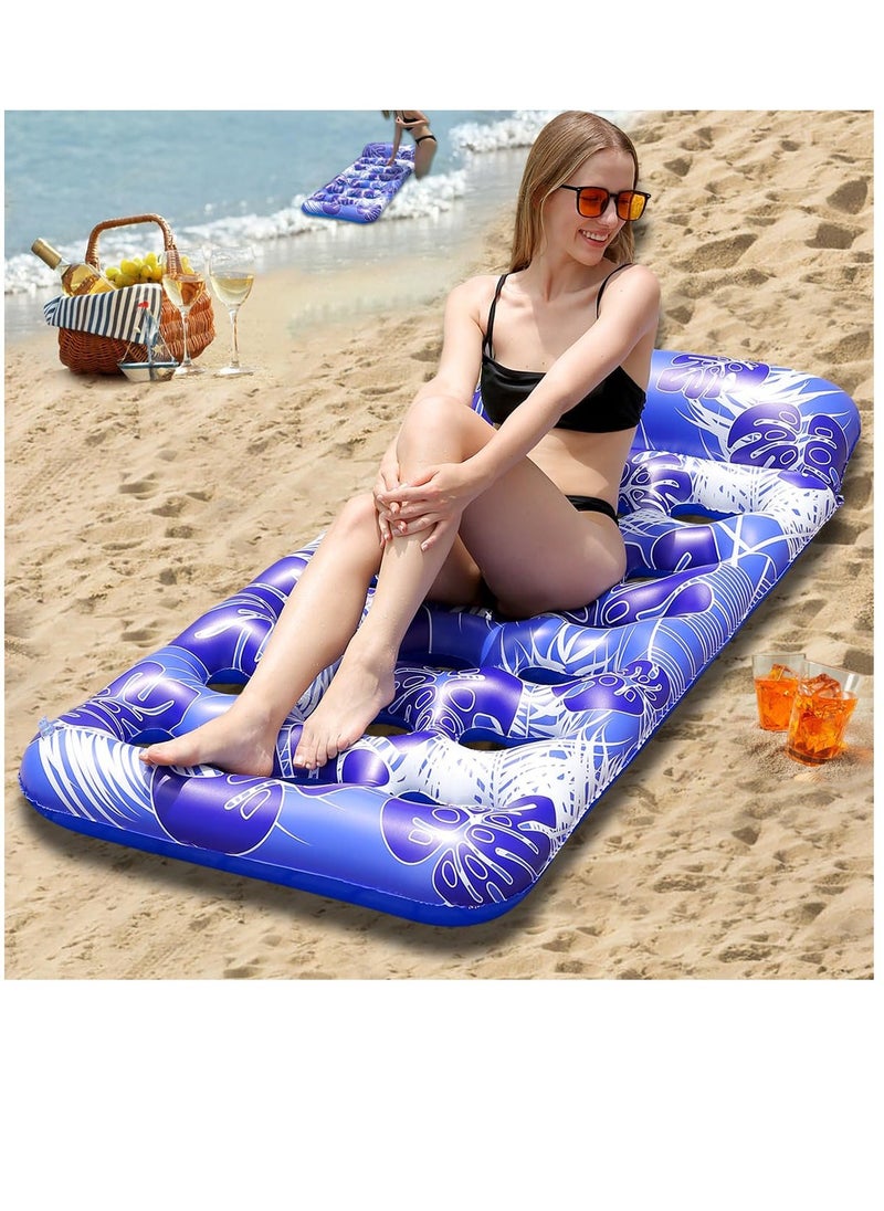 Generic - 1 Pack Oversized Inflatable Pool Raft and Floats for Adults with Headrest for Swimming Pool Loungers for Lake, Beach, and Pool Party Floats - Image 1