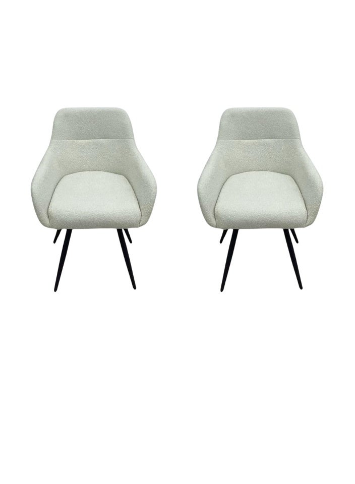 SMART HOME Dining Chair Set Consisting Of 4 Chairs, A Comfortable And Modern Padded Chair For The Living Room, A Luxurious Dining Chair With A Modern And Comfortable Design - High-Quality Fabric Upholstery In Beige - Durable Metal Legs In Black - Ideal For Dining Rooms, Restaurants, And Cafes  - Image 4