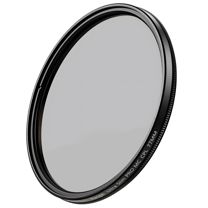 Haoge 77mm MC CPL Multicoated Circular Polarizer Polarizing Lens Filter for Canon 70-200mm f/2.8L, 17-40mm f4L, 100-400mm f/4.5-5.6L, 24-105mm f/3.5-5.6, 24-105mm f/4L is, 24-70mm f/4L Lens - Image 1
