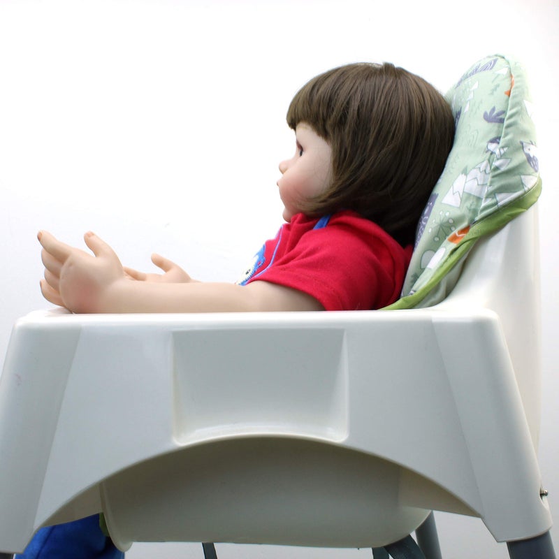 ZARPMA Cotton Seat Covers for IKEA Antilop Highchair,Cotton Surface and Padded,Forest Pattern Foldable Baby Highchair Cover for IKEA Child Chair Cushion (Green Forest) - Image 3