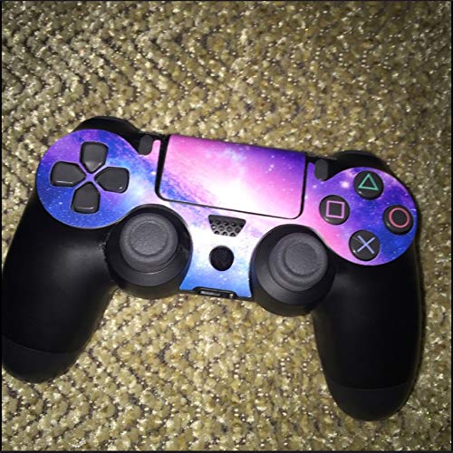 Asokex Ps4 Slim Stickers Full Body Vinyl Skin Decal Cover for PlayStation 4 Console Controllers (with 4pcs Led Lightbar Stickers) (Blue fire) (Pink Sky) - Image 3