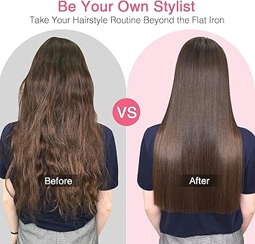 miropure Hair Straightener Brush by MiroPure 2in1 Ionic Straightening Brush with AntiScald Feature Auto Temperature Lock AutoOff Function - Image 5