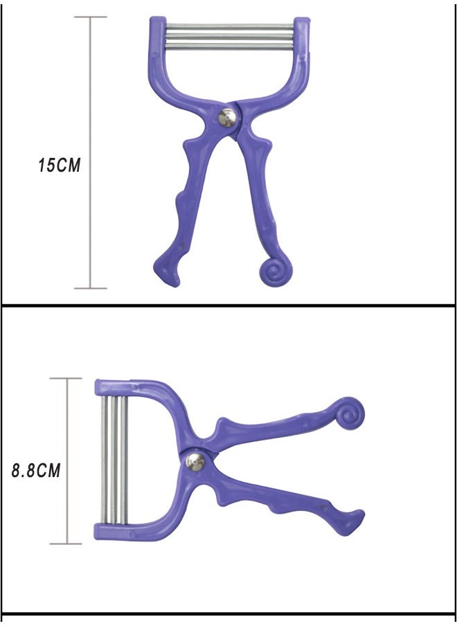 Generic - Facial Hair Remover Face Cleaner Roller Threading Beaut for Eyebrows Threading Tool Epilator Roller Tool Purple Threading epilators for Women - Image 1